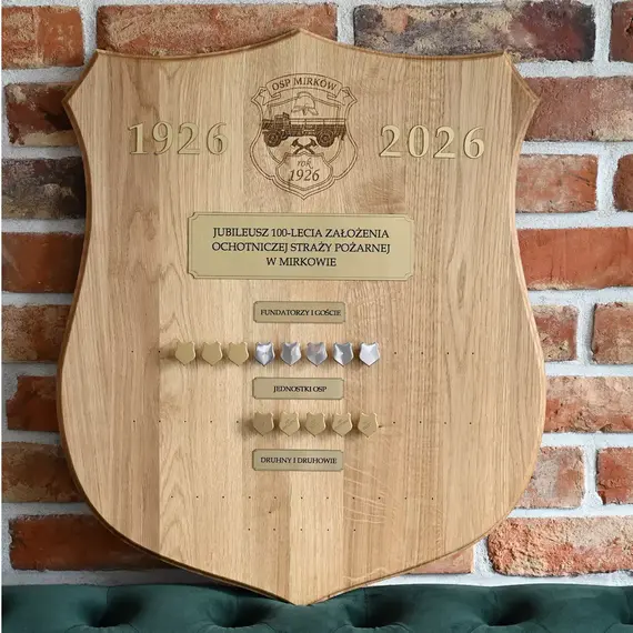 Tablo strażackie pod gwoździe pamiątkowe - personalizowane tablice jubileuszowe OSP, PSP