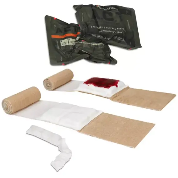 Opatrunek uciskowy z aktywną kompresją i modułem do pakowania ran (wound packing) A.C.T. Bandage™