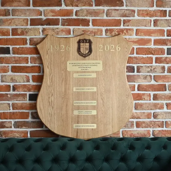 Tablo strażackie pod gwoździe pamiątkowe - personalizowane tablice jubileuszowe OSP, PSP